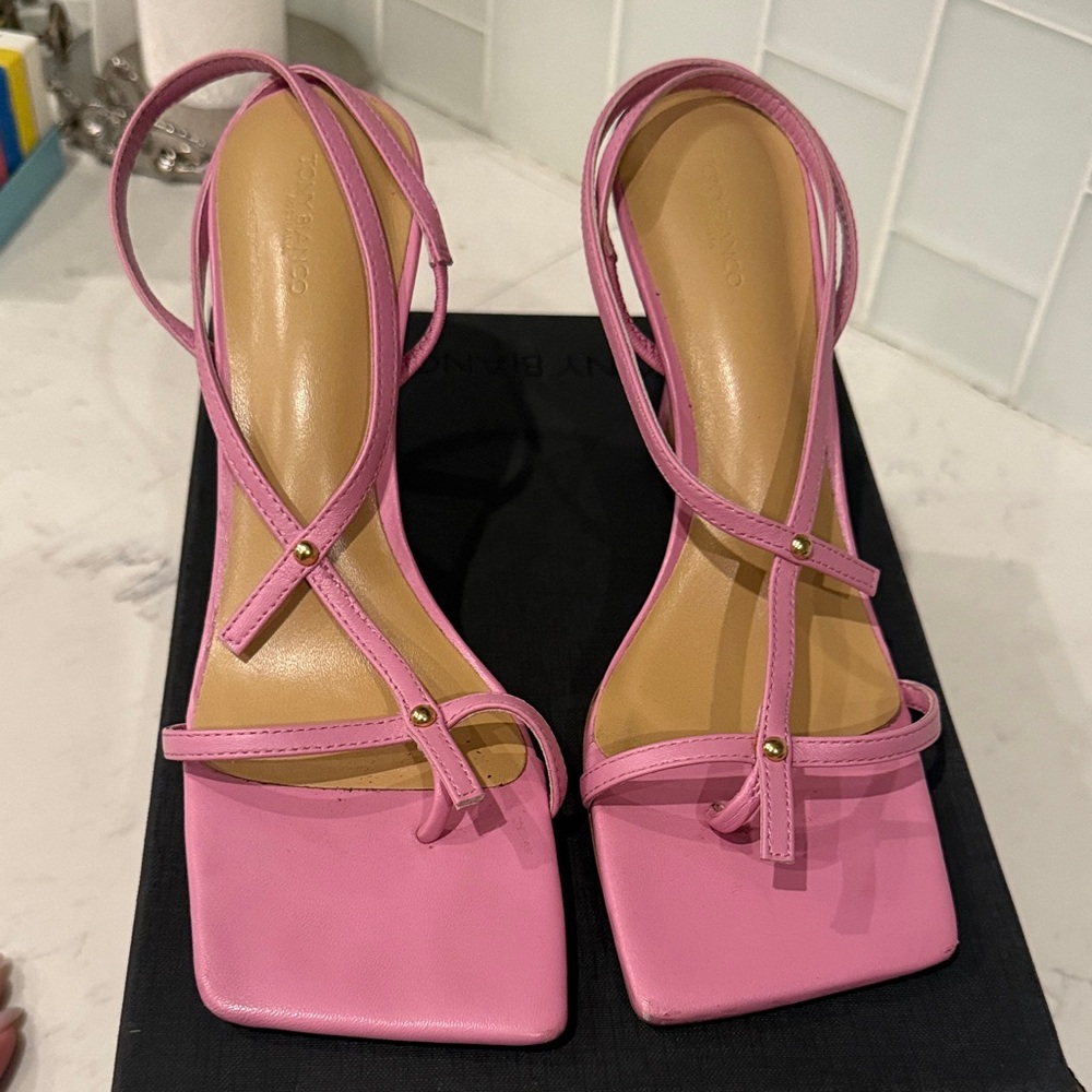 Tony Bianco Pink Strappy Heels